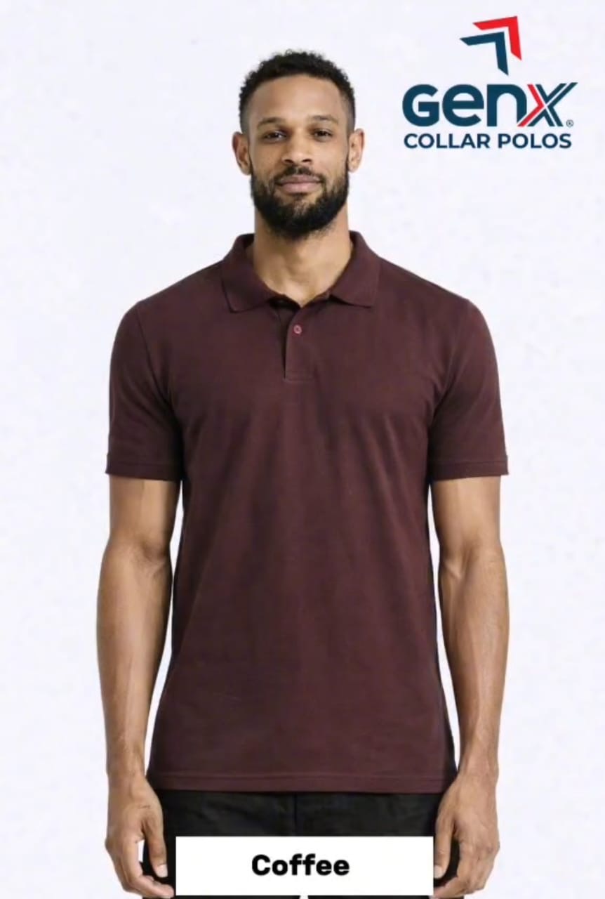 Coffee men's collar polo shirt